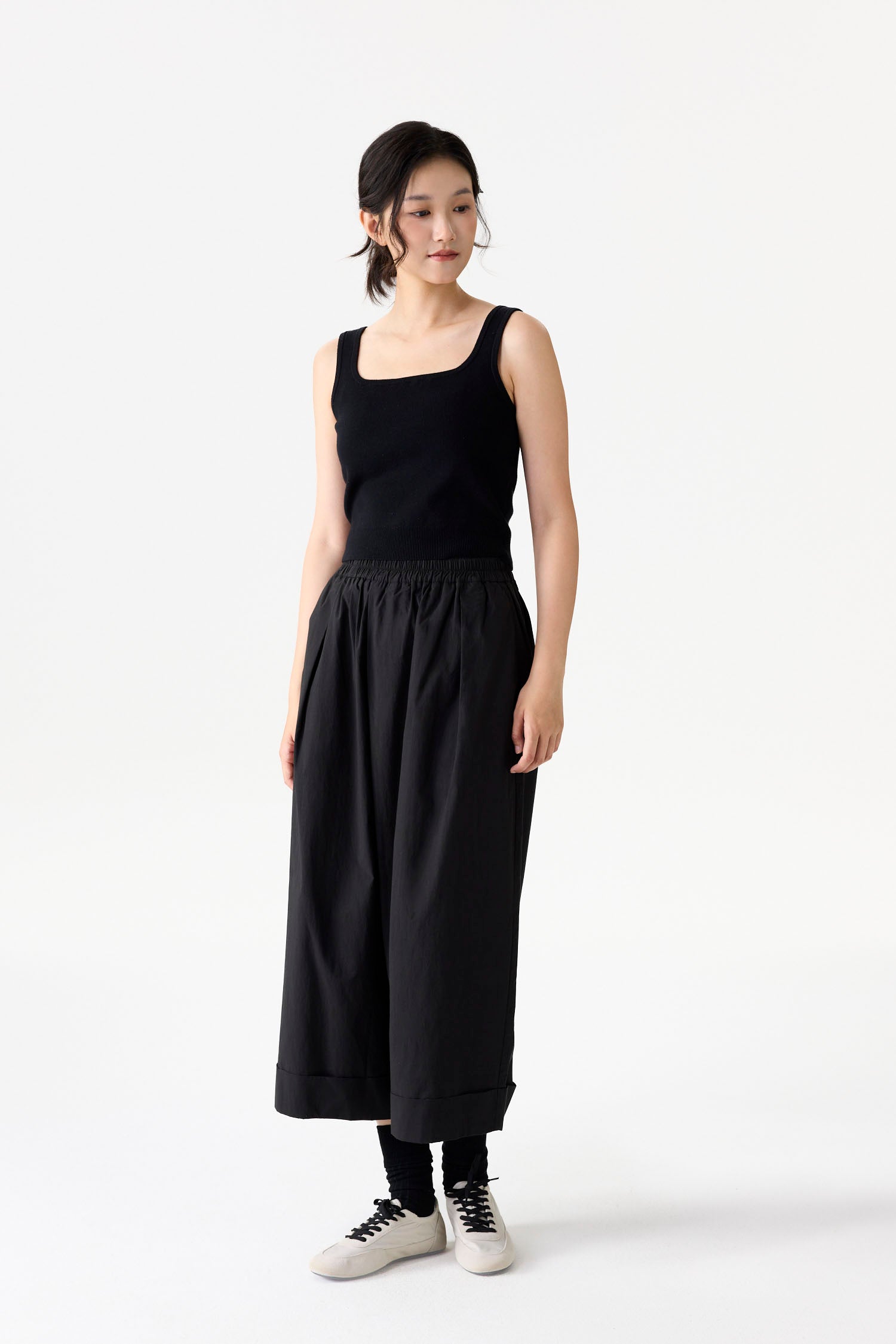 Pleated Wide-Leg Trousers