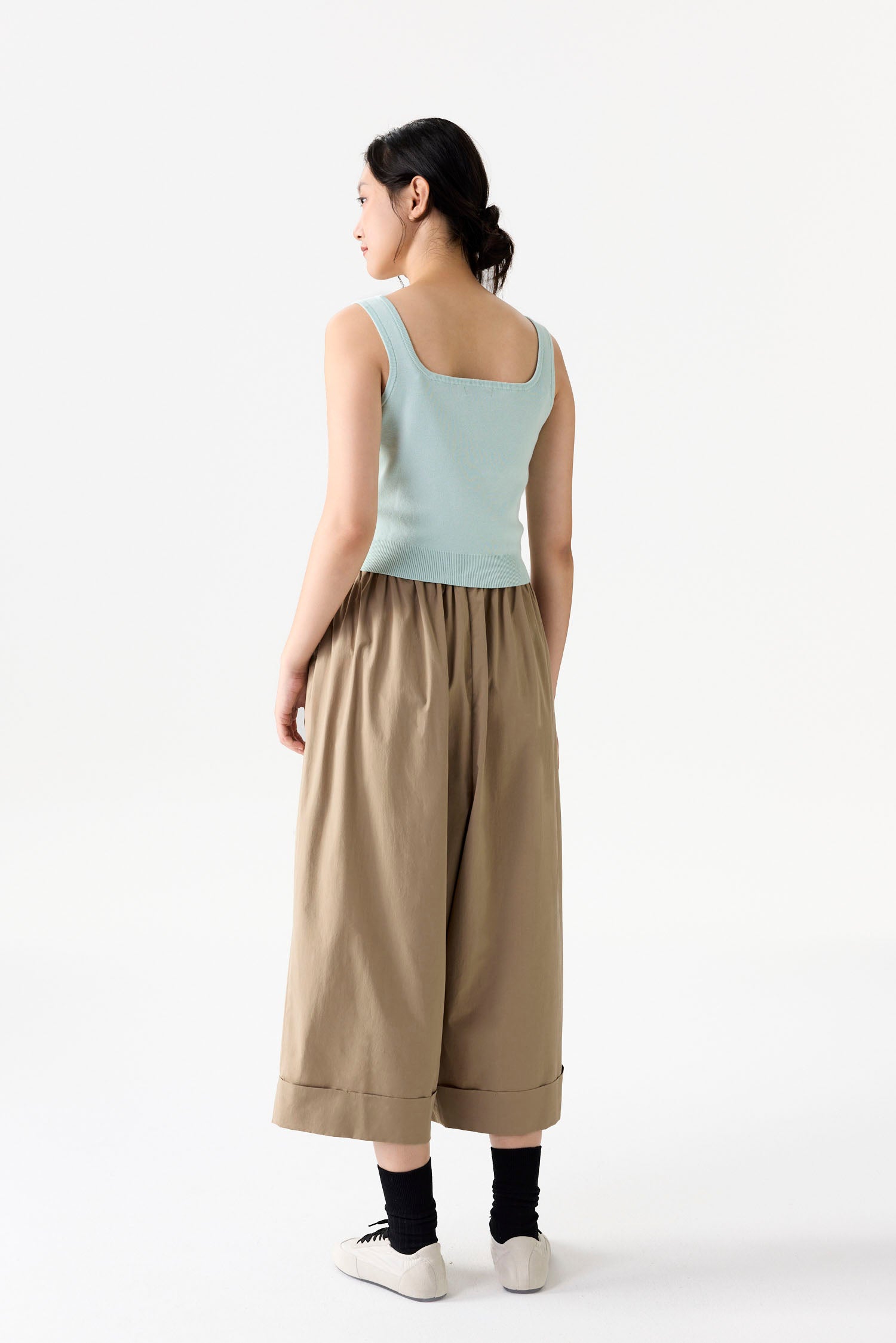 Pleated Wide-Leg Trousers