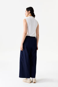 Wide-Leg Denim Pants