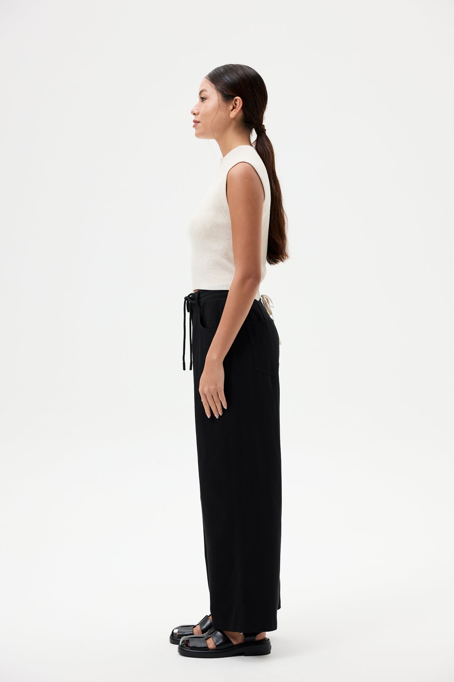Drawstring Straight Pants