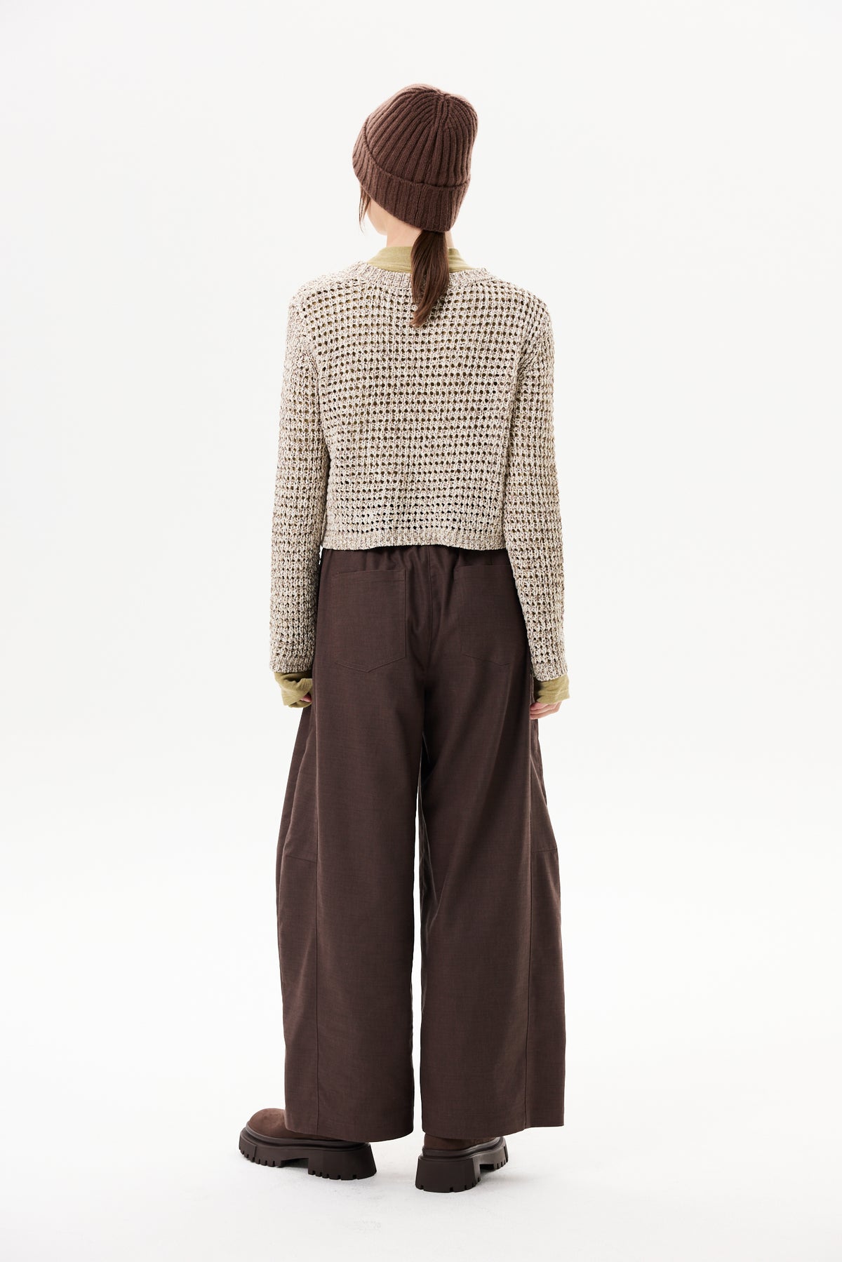Elasticated Wide-Leg Pants