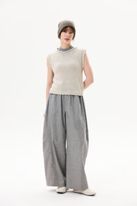 Elasticated Wide-Leg Pants