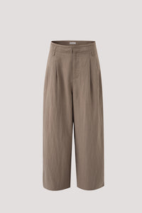 Relaxed Pleated Wide-Leg Pants