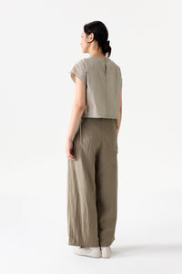 Relaxed Pleated Wide-Leg Pants