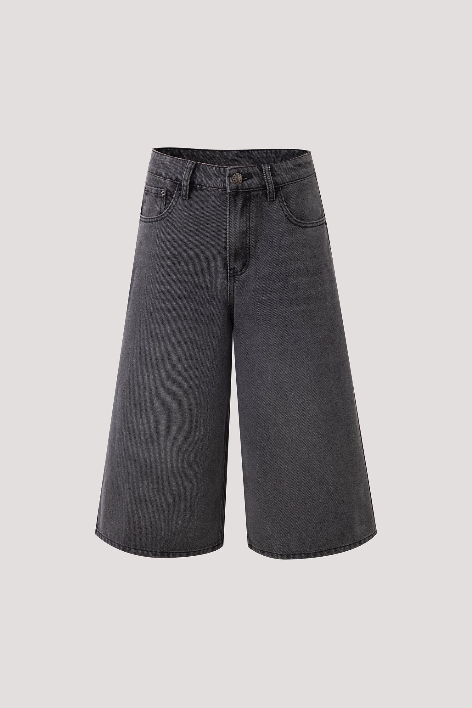 Straight Washed Denim Pants