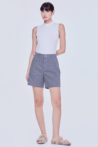 Belted Stripes Shorts