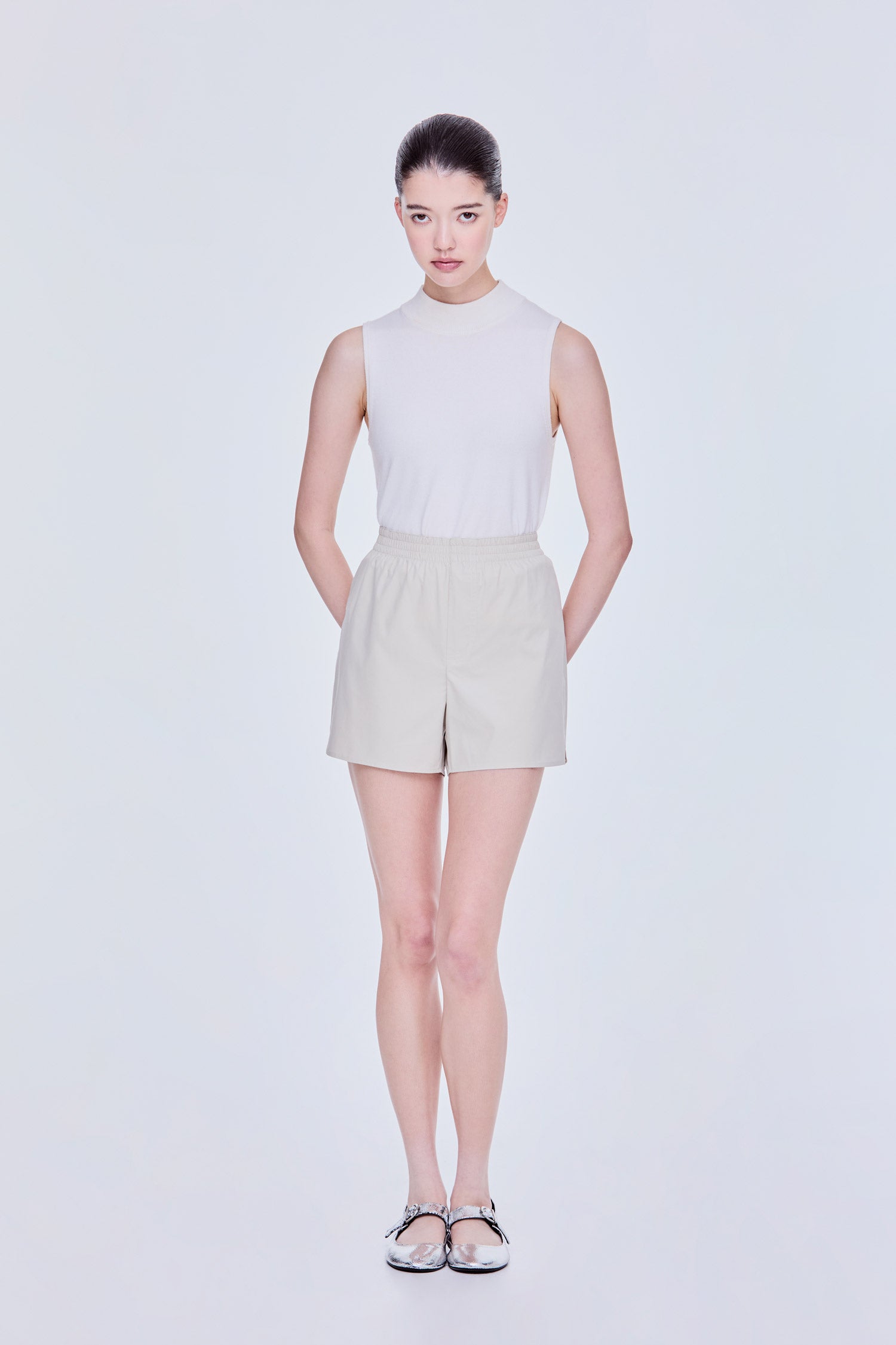 Elasticated Side Slit Shorts
