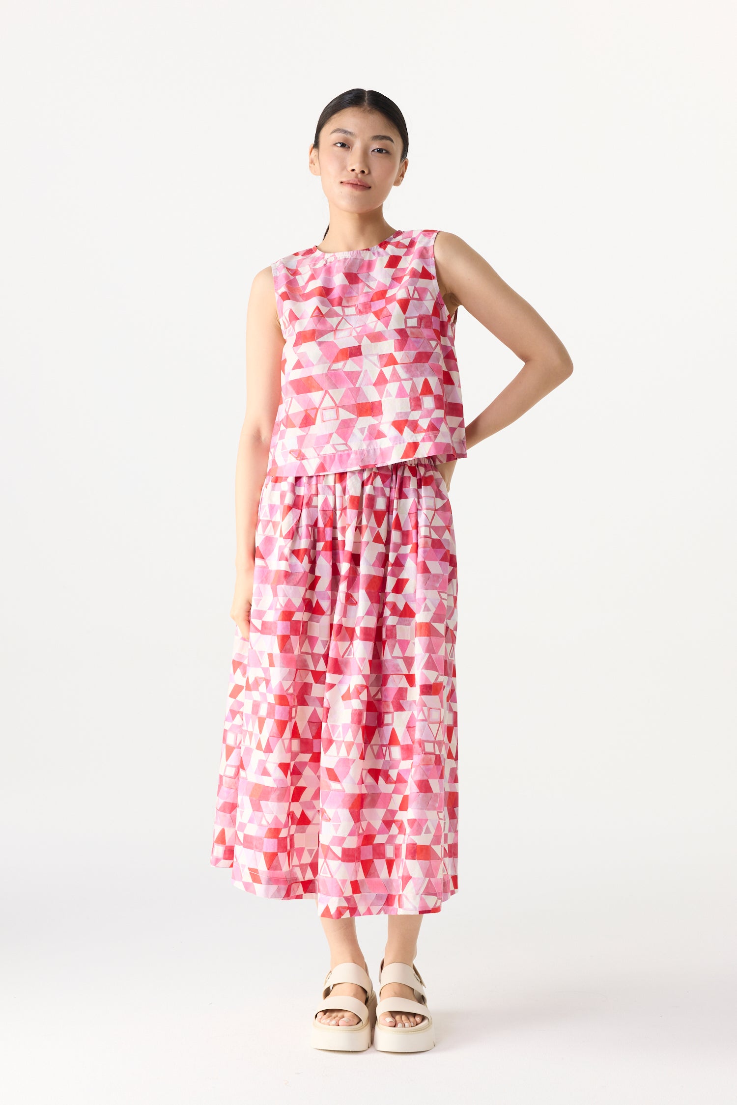 Printed Elasticated A-Line Skirt