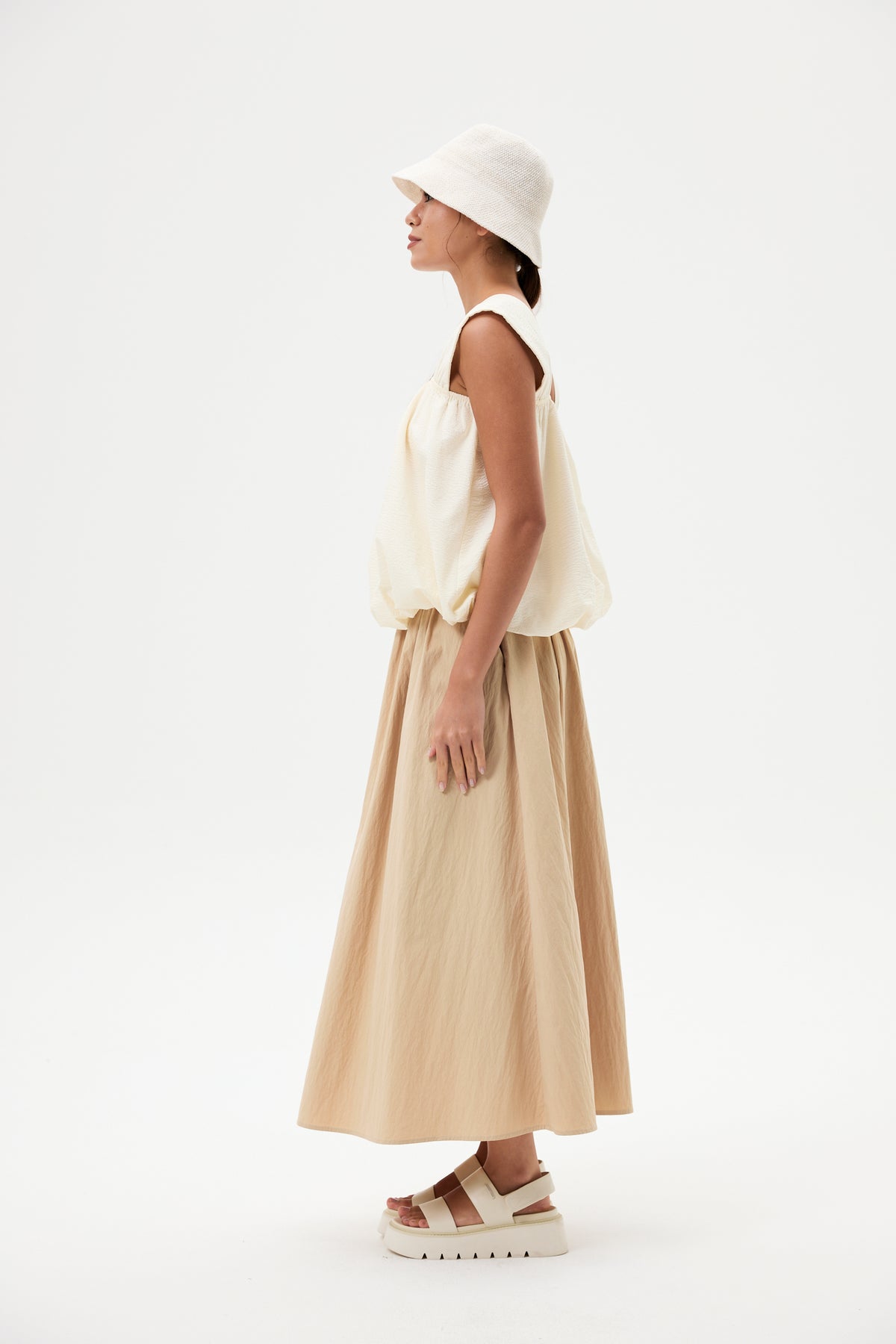 Elasticated A-Line Flare Skirt