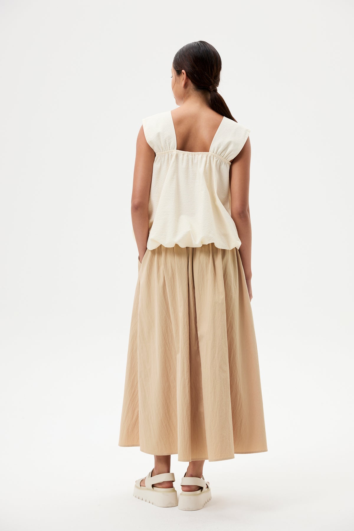 Elasticated A-Line Flare Skirt