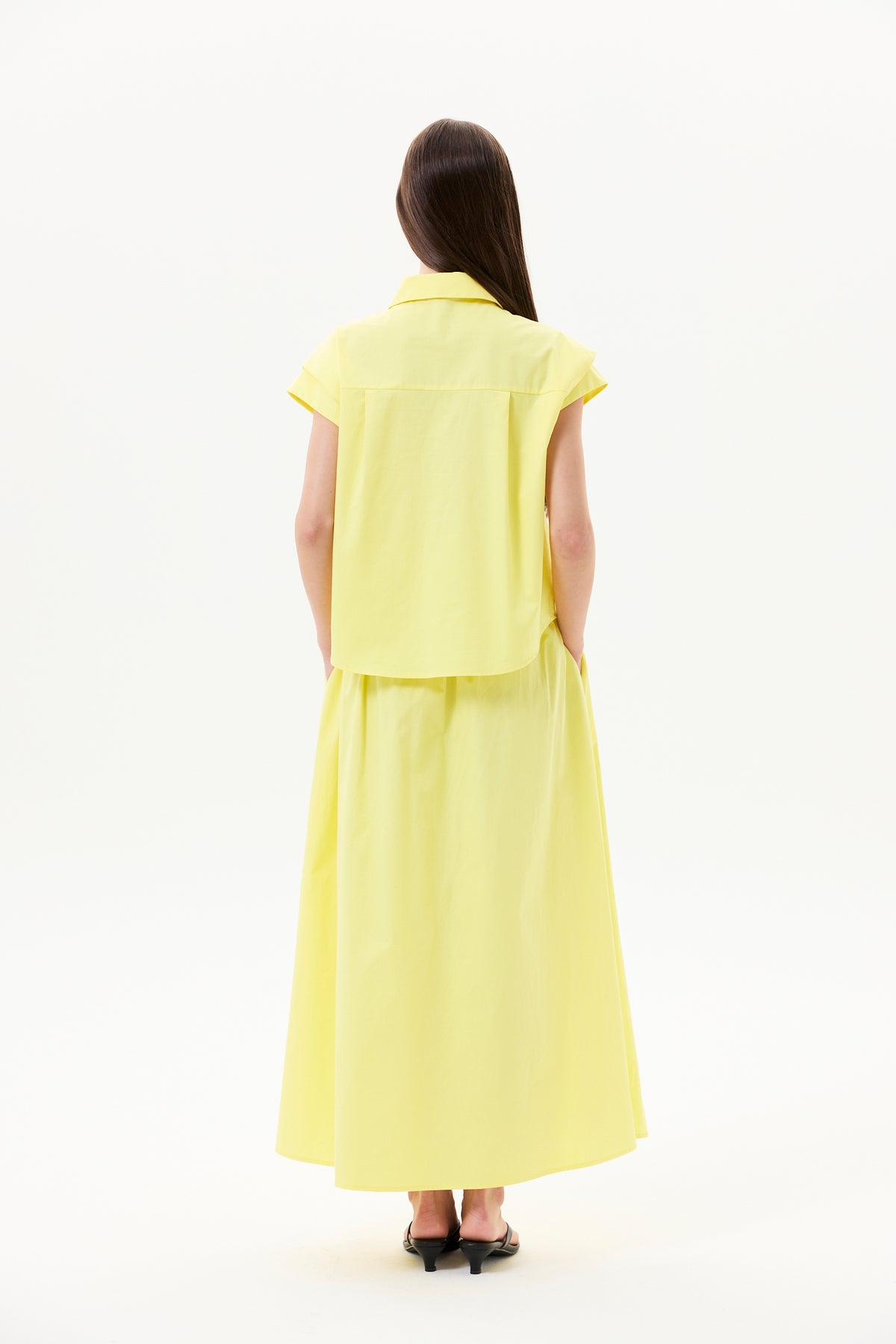 Drawstring Flare Skirt