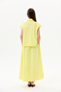 Drawstring Flare Skirt