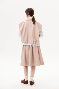 Leather Gathered Skirt