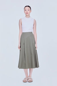 Panelled Pleats A-Line Skirt