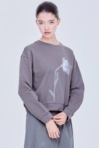 Sprayed Graphic Pullover