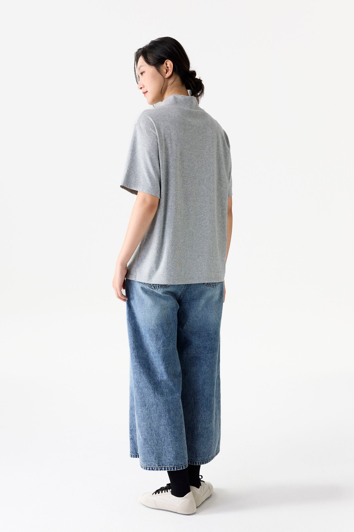 Relaxed High Neck Top