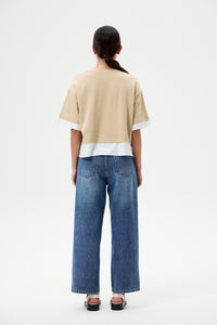 Contrast Hem Boxy Tee