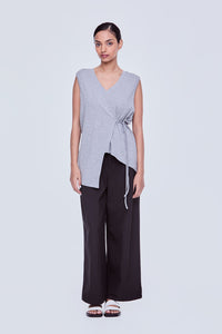 Side Self-Tie Tee Blouse