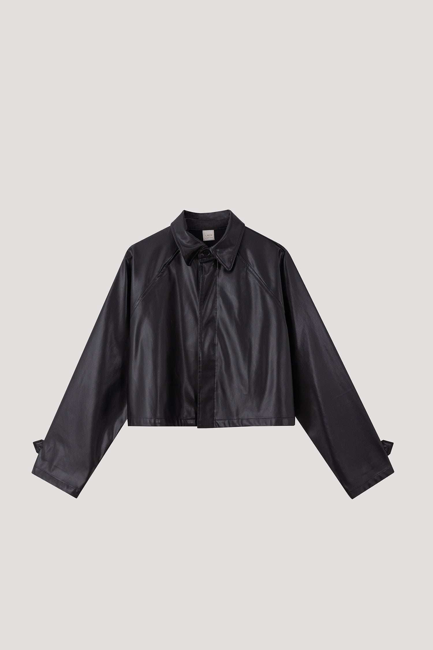 Raglan Sleeve Leather Jacket