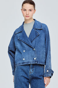 Denim Pea Coat