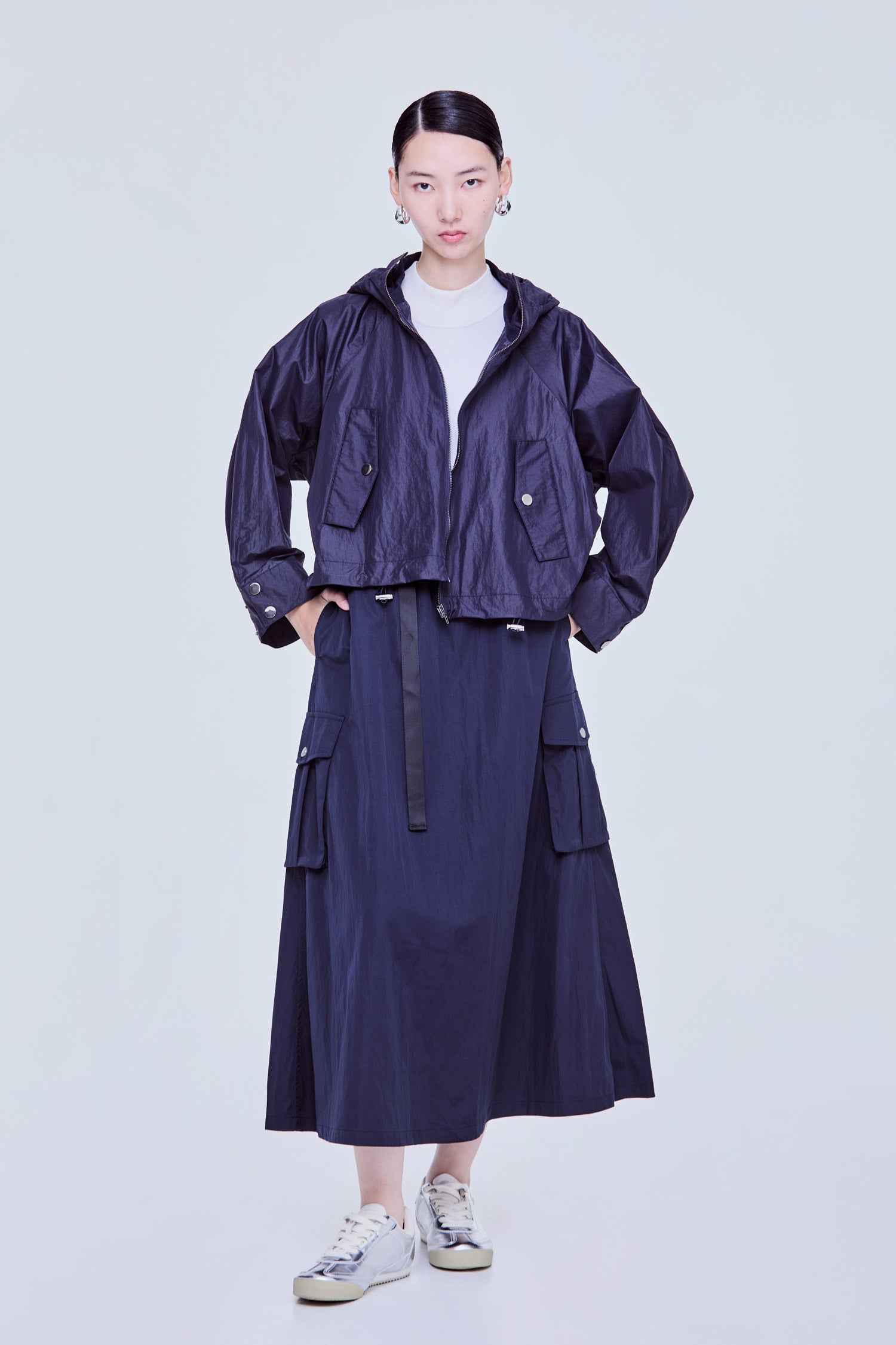 Hooded Relaxed Windbreak Jacket