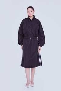 High-Neck Scrunched Jacket