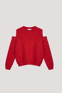 Knitted Cold Shoulder Top
