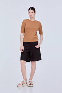 Folded Cuff Knit Top