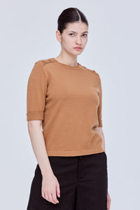 Folded Cuff Knit Top