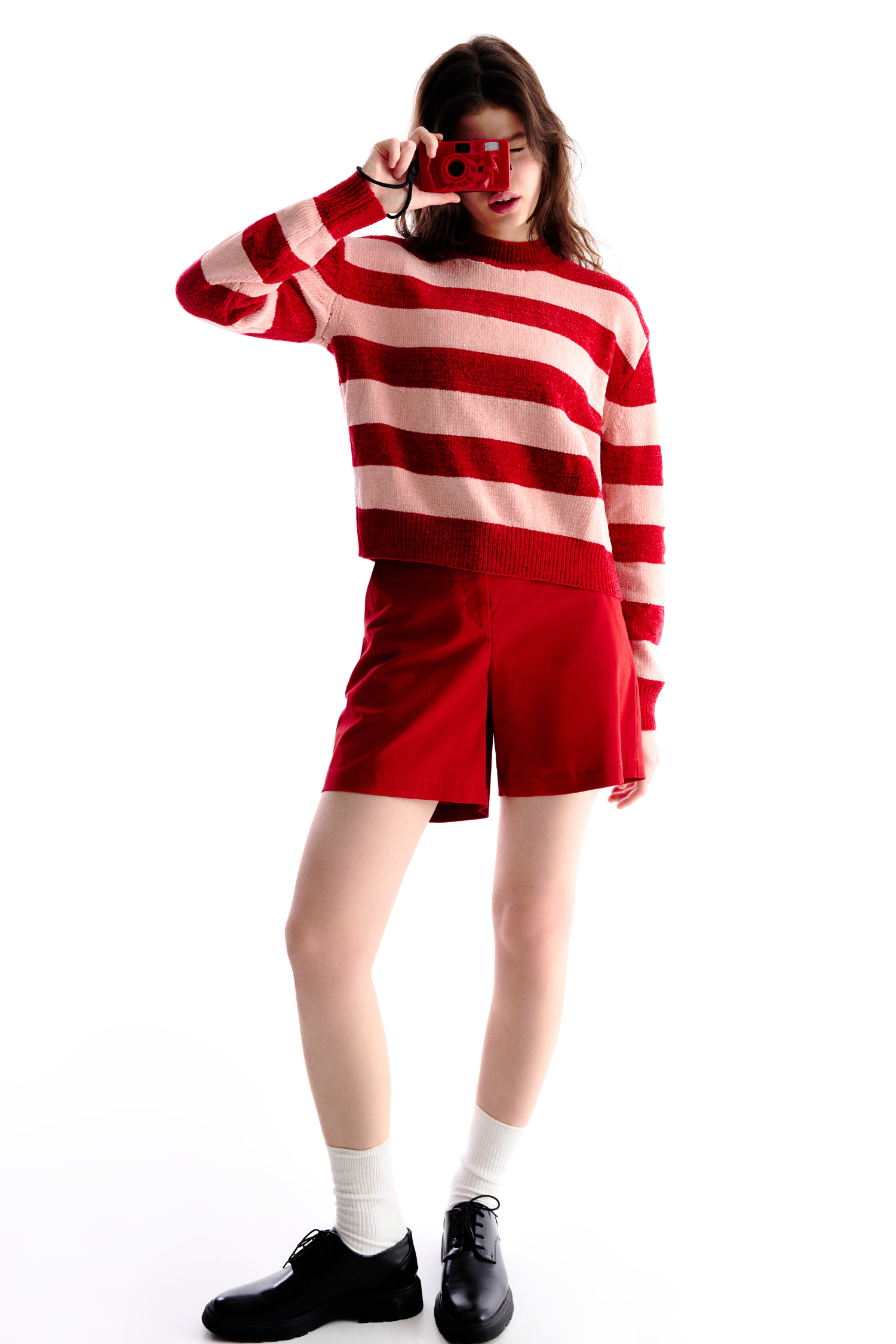 Long Sleeve Stripes Knitted Top