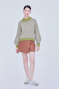 Relaxed Marled Knit Sweatshirt