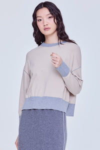 Contrast Color Knitted Top