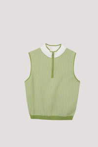 Knitted Zipped Vest