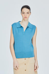 Collared V-Neck Vest