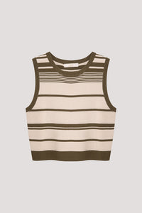 Stripes Knit Tank Top