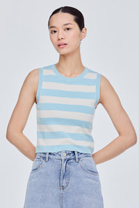 Contrast Stripes Knit Top