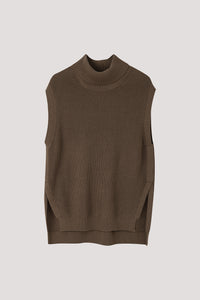 High Neck Knitted Vest