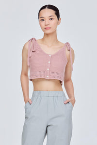 Adjustable Self Tie Knit Top