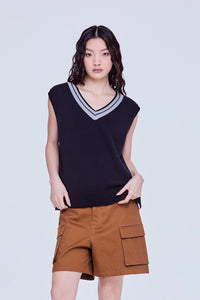 V-Neck Knitted Vest