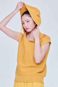 Relaxed Sleeveless Stripes Sweatshirt