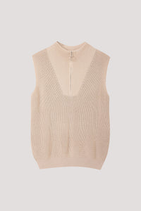 High Neck Knitted Tank Top