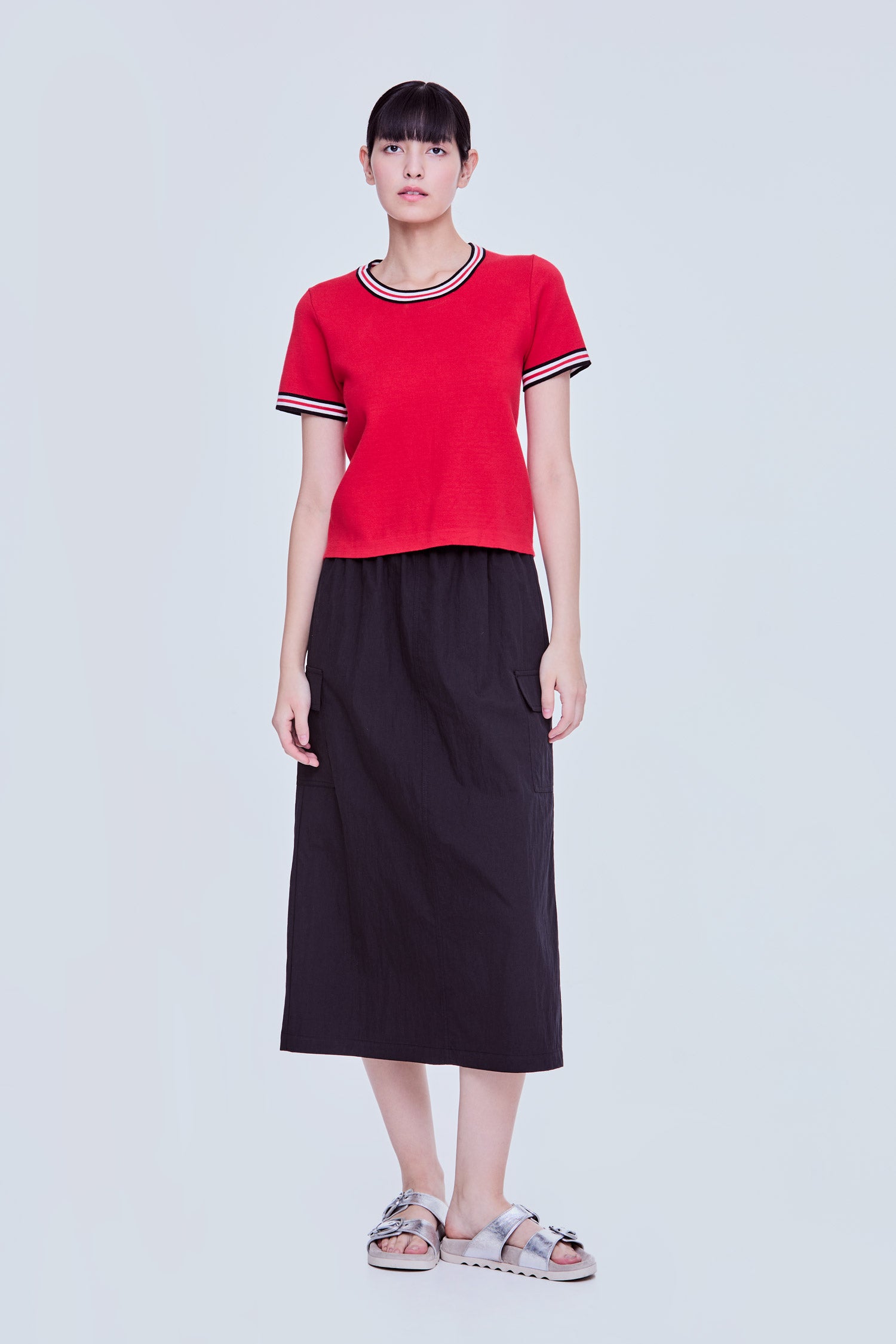 Contrast Rib Top