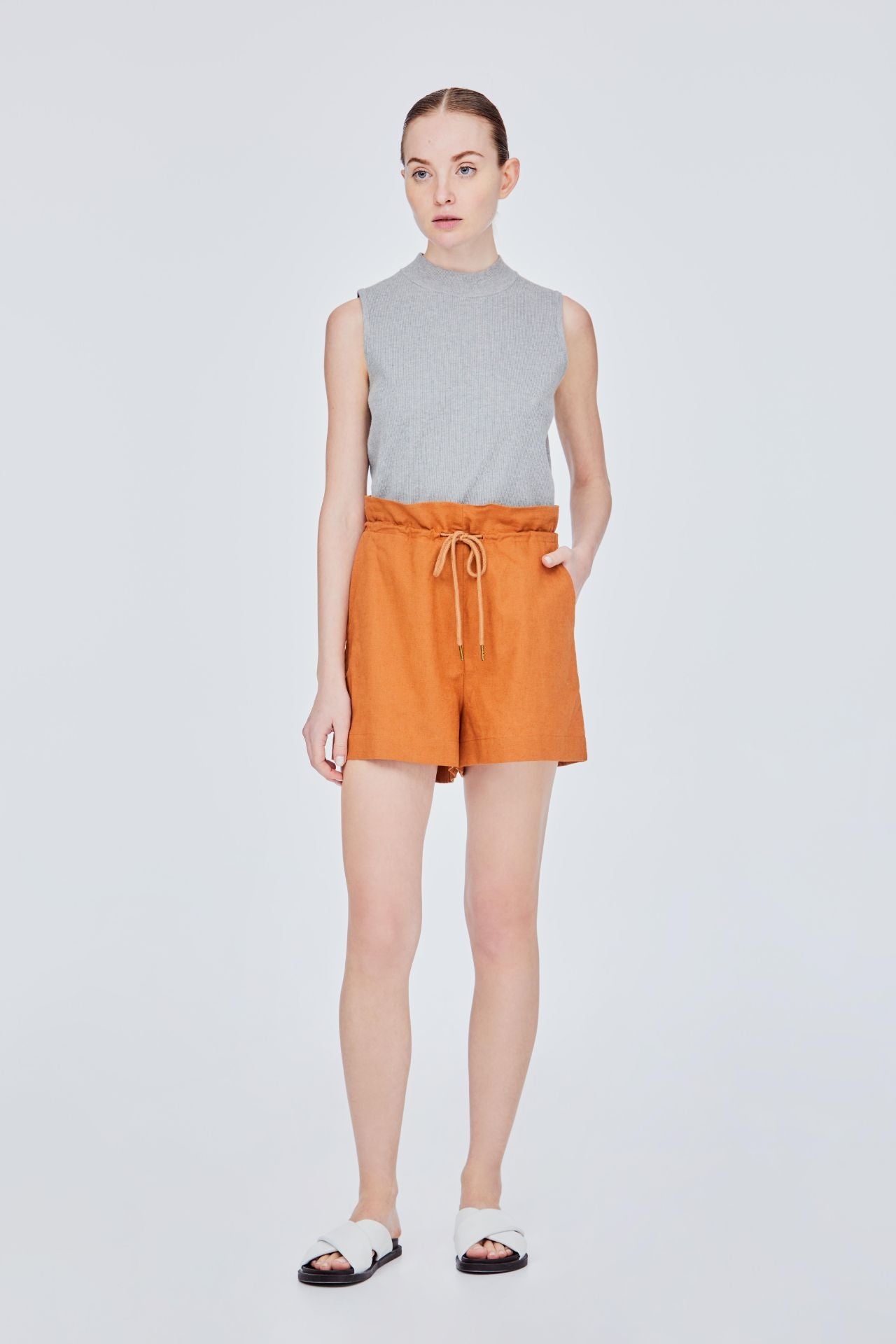 Elasticated Shorts With Drawcords