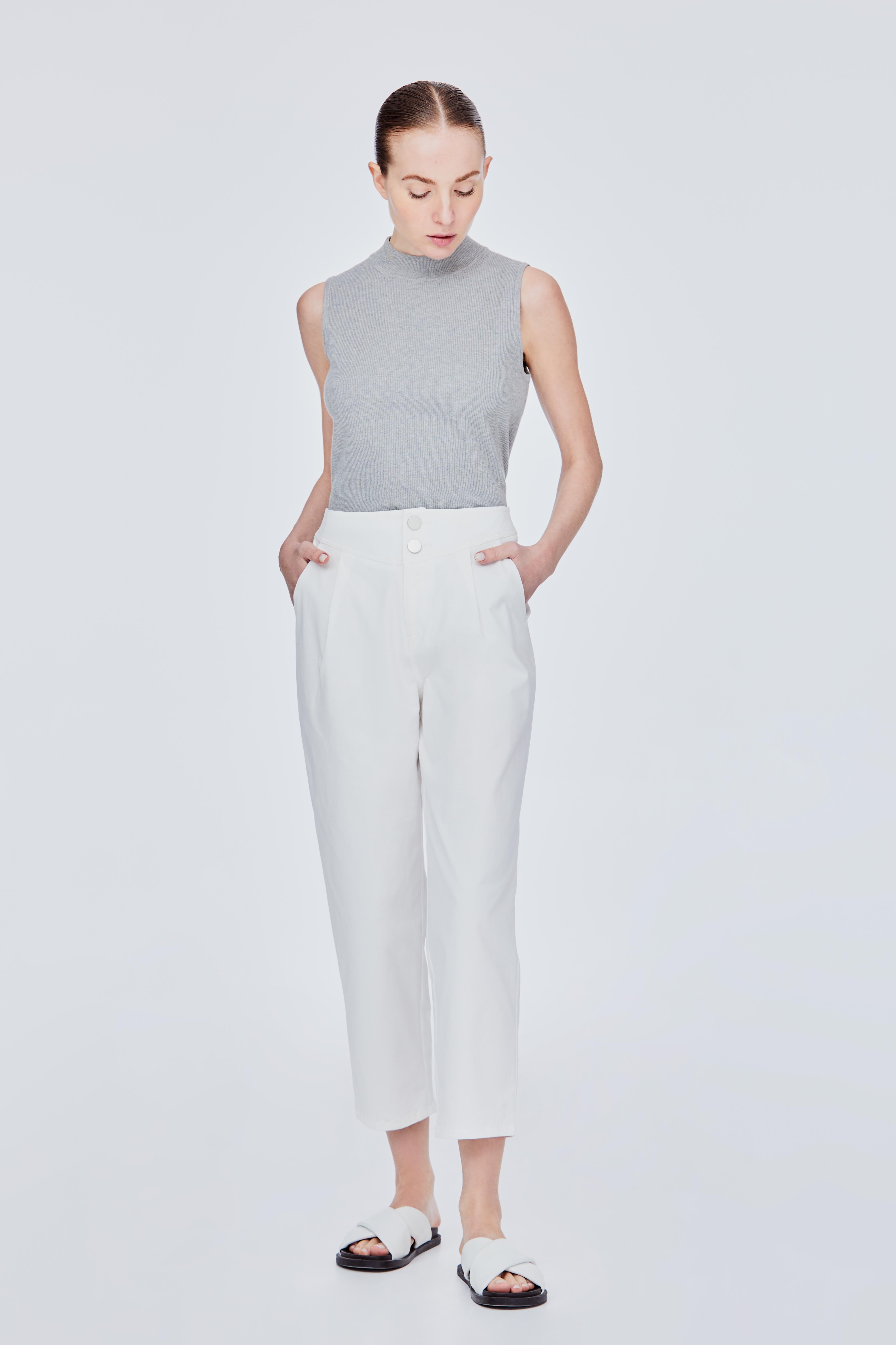 Tappered Double Button Trousers