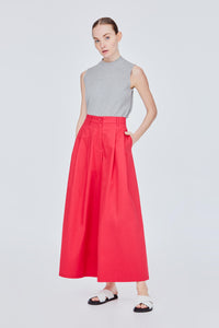 Double Pleated Wide Leg Trousers