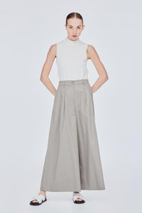 Double Pleated Wide Leg Trousers