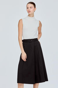 Belted Pleated Culottes