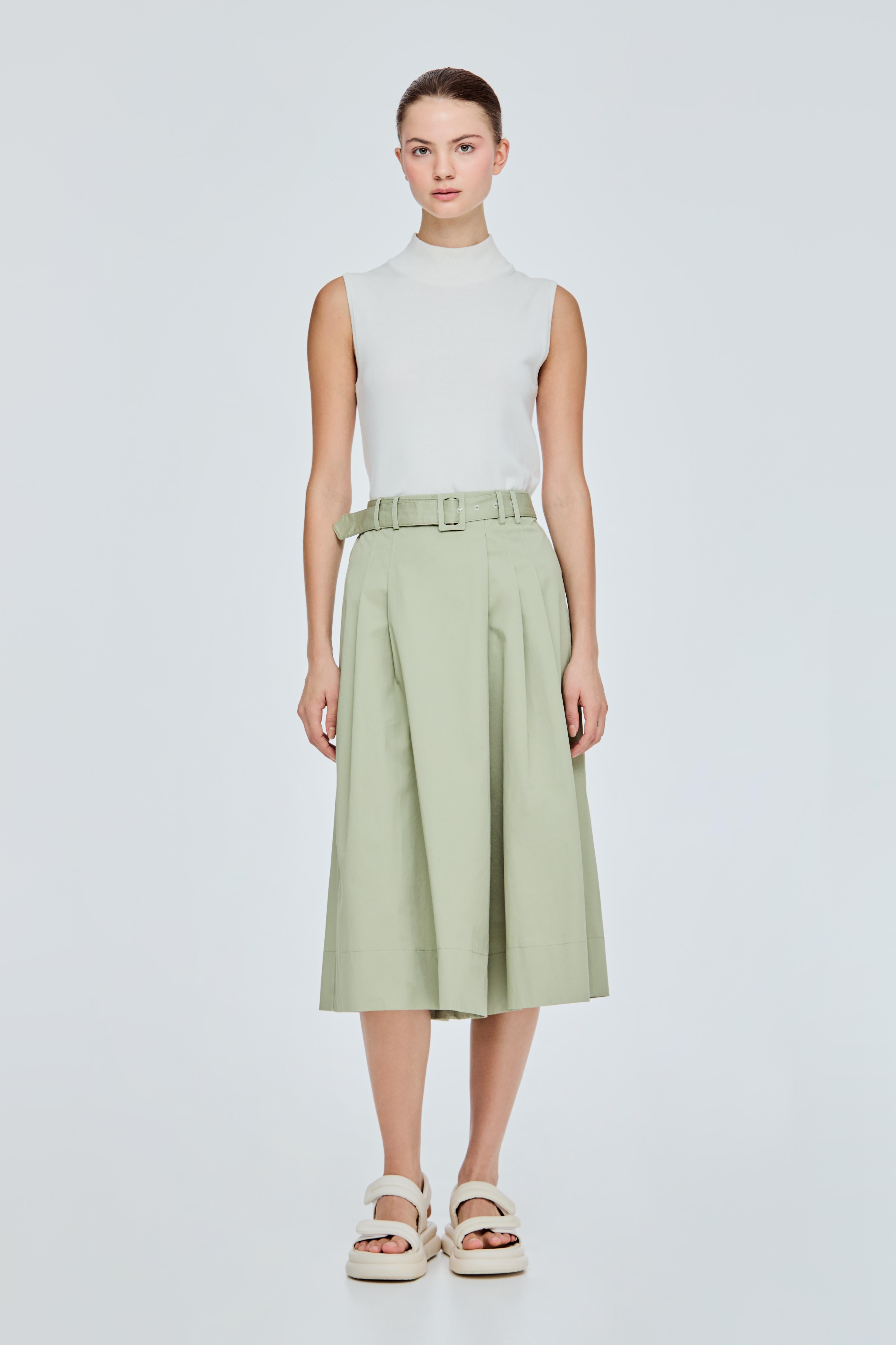 Belted Pleated Culottes