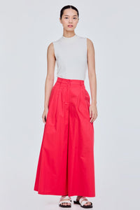 Double Pleated Wide Leg Trousers