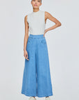 Thick Waistband Wide Leg Jeans